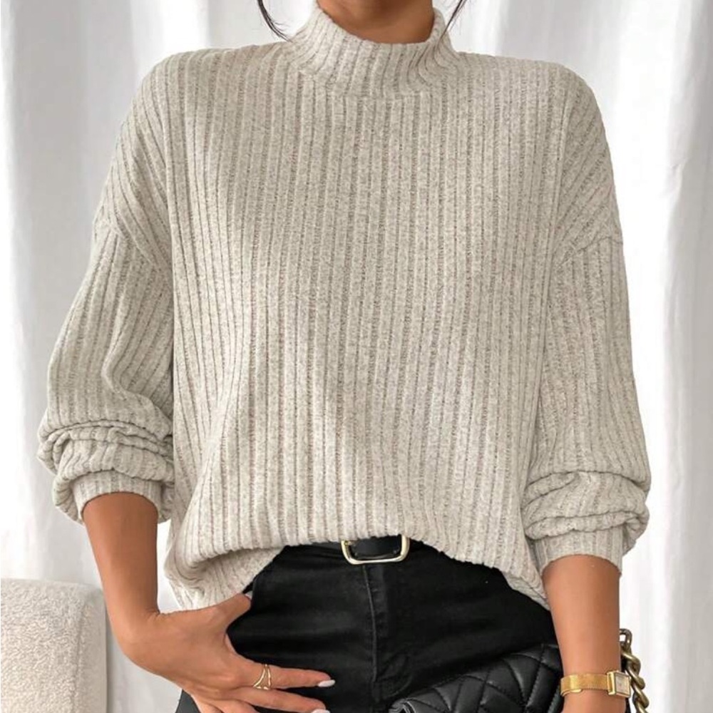 Ribbed long sleeve, top, sweater